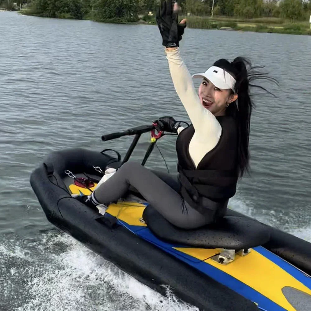 Electric kart boat on the water